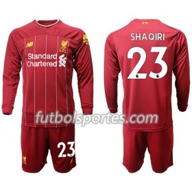Camisetas Niños Liverpool Shaqiri 23 Primera Equipacion 2019/2020 Manga Larga